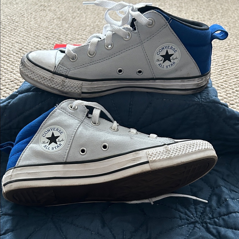 Converse Kids High-Top Sneakers - Gray and Blue